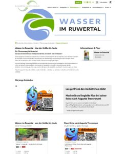 Webseite der Verbandsgemeinde Ruwer zum Themenweg "Wasser im Ruwertal - von der Antike bis heute"